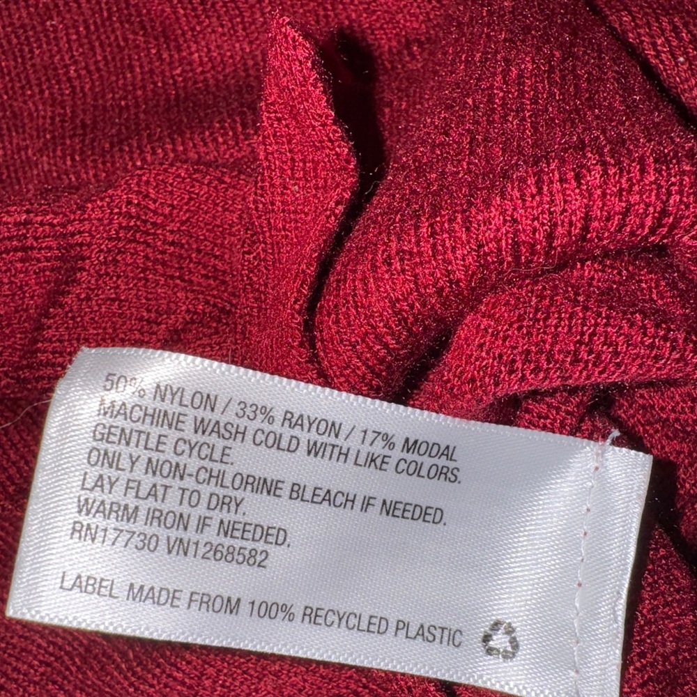 Target A New Day V Neck Red Sweater with Slits at the hips - Picture 7 of 7